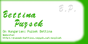 bettina puzsek business card